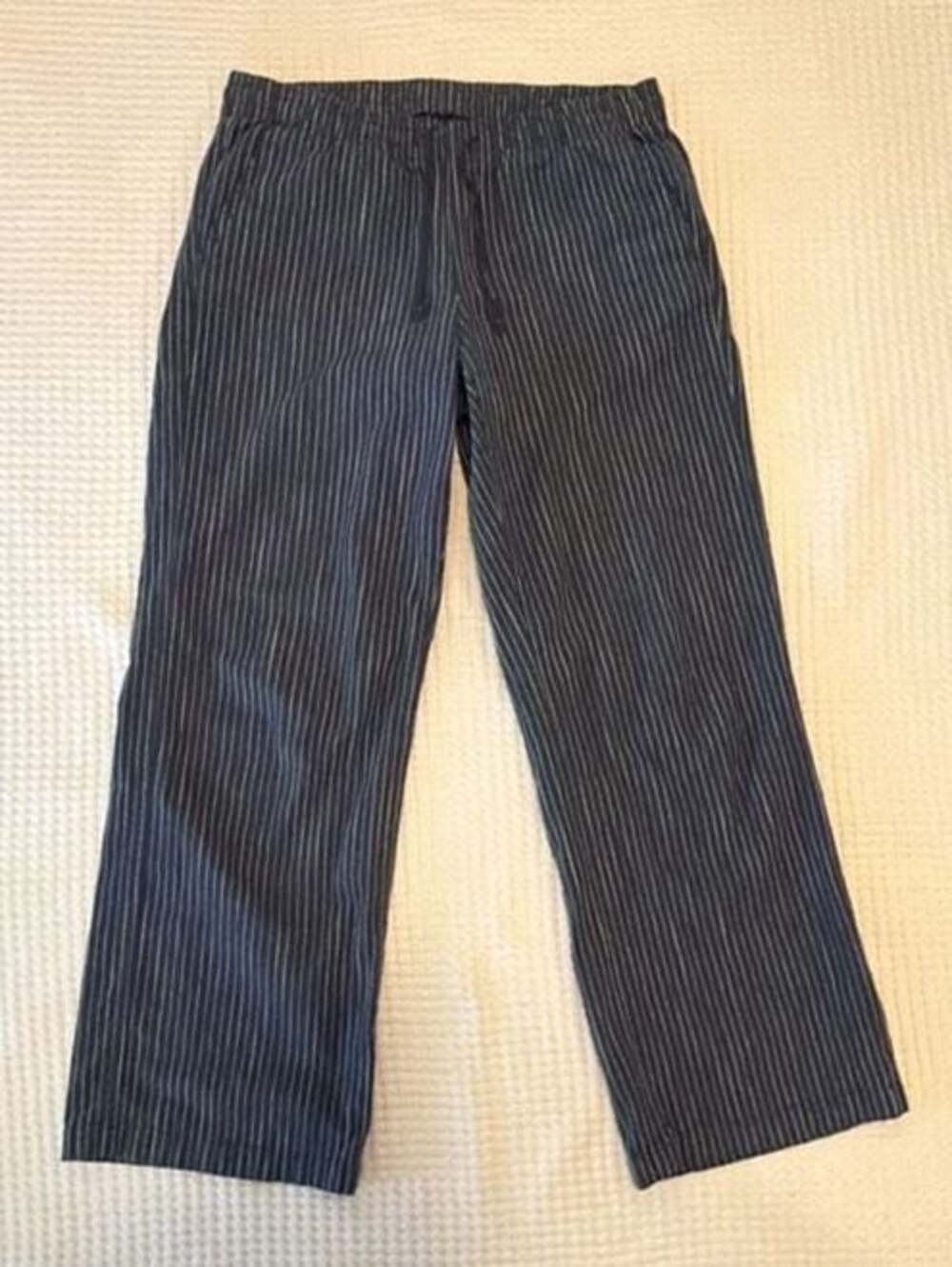 L.L.Bean Favorite Fit Striped Elastic Waist Pants size 10 regular